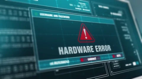 Computer Screen Login And Password Hardware Error Alert Security Warning . Stock Footage 82648387