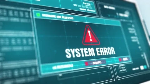 Computer Screen Login And Password System Error Alert Security Warning . Stock Footage 83006028