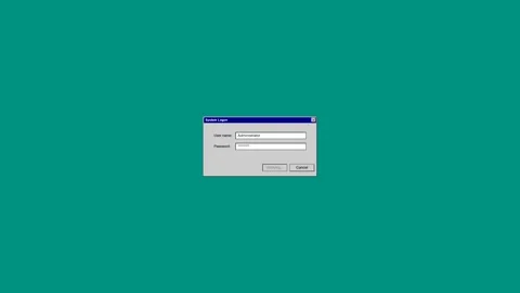 Computer screen login window and software analytics panel display Stock Footage 346838196
