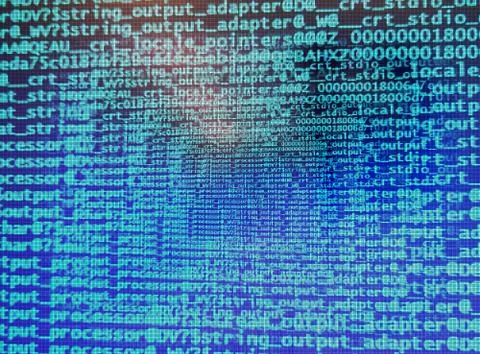 Computer screen matrix texture background Illustrazione stock