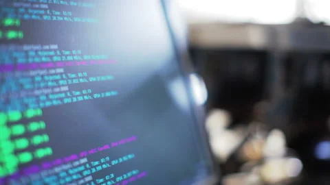 Computer screen with mining cryptocurrency data Stock-Footage 85682942