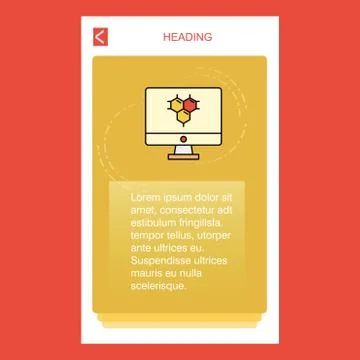 Computer screen  mobile vertical banner design design. Vector Stock Illustration