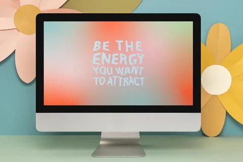 Computer screen mockup, aesthetic digital device showcase psd 库存照片