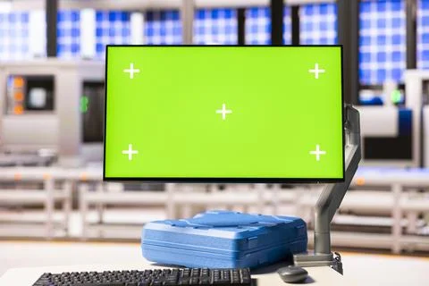 Computer screen with mockup template Stock Photos