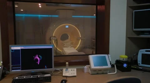Computer Screen With Mri Machine Video stock 62209612