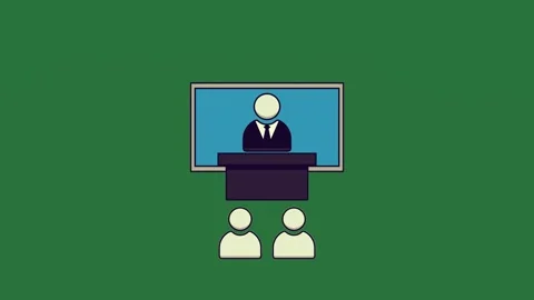A computer screen with person on it and sitting in front of isolated isolated Video stock 336892219