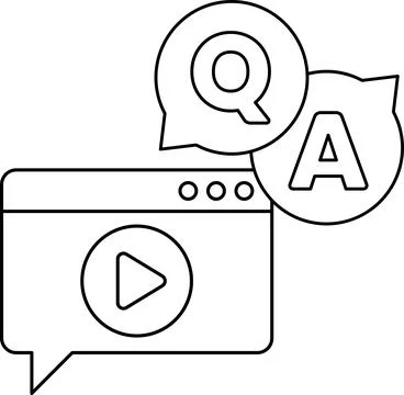 A computer screen with a question mark and an A on it Stock Illustration