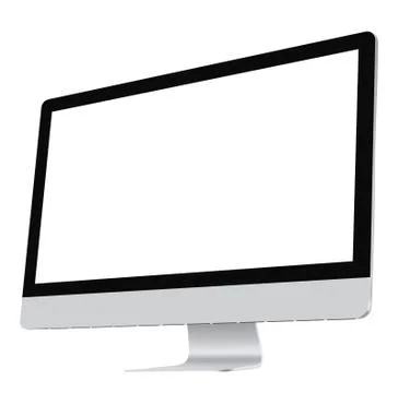 Computer screen. Realistic vector file. Isolated in white background 스톡 일러스트