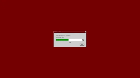Computer screen recording of file scanning progress bar Stock Footage 346806557