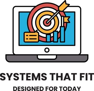 A computer screen with a red bullseye and a target Stock Illustration