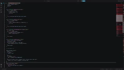 Computer screen scrolling through software source code inside dark editor w.. Stock-Footage 342540655