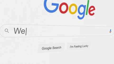Computer screen search query "Weather" on Google search website on the internet Stock Footage 149951158