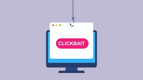 Computer screen showing clickbait pop-up window 2d animation with alpha matte Stock Footage 335732860