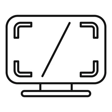 Computer screen showing crop marks for image editing Stock Illustration