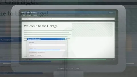 Computer screen showing a digital loading progress bar for a software Stock Footage 343171278