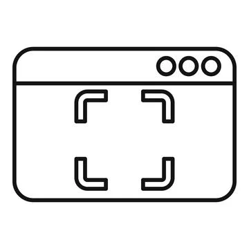 Computer screen showing focusing interface Illustrazione stock