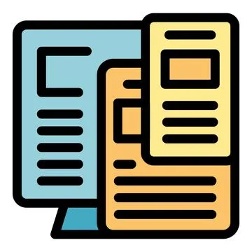 Computer screen showing multiple digital documents for online reading and e.. イラスト素材