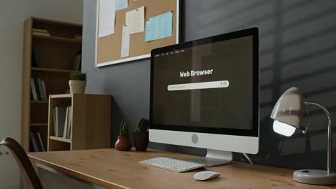 Computer Screen Showing Search for Migrant Students Education Stock Footage 337477980