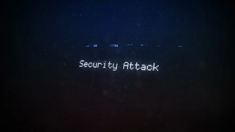 Computer Screen Showing Security Attack Stock Footage 107985670