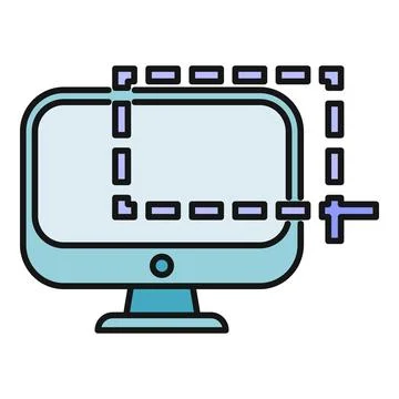 Computer screen showing a selecting area for capture Stock Illustration