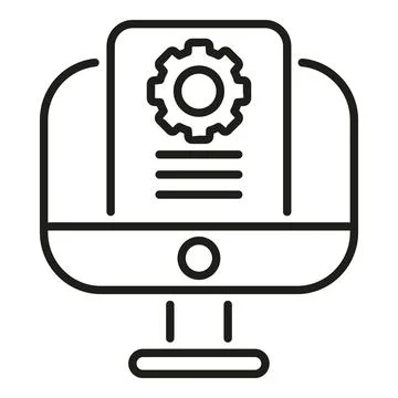 Computer screen showing system settings and configuration 스톡 일러스트