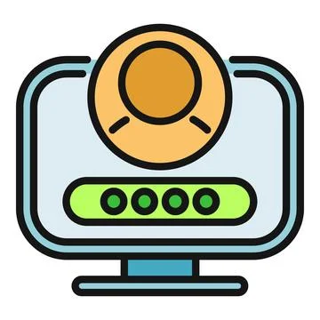 Computer screen showing user account personal password login Stock Illustration