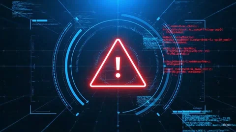 Computer Screen Showing a Virus Warning. Stock Footage 316877675