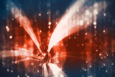 Computer screen showing wallpaper Stock Illustration
