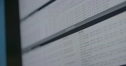 Computer screen shows black text on whit... | Stock Video | Pond5