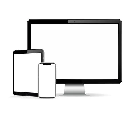 Computer screen, tablet, phone Stock Illustration