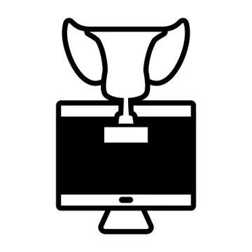 Computer screen with technological and digital elements in white background Illustrazione stock