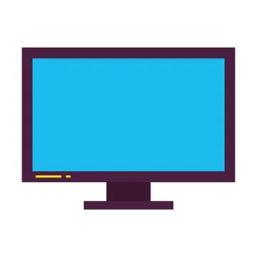 Computer screen technology hardware cartoon Stock Illustration