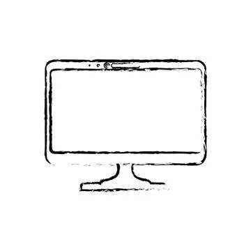 Computer screen technology Stock Illustration