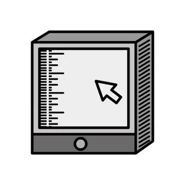 Computer screen technology image 스톡 일러스트