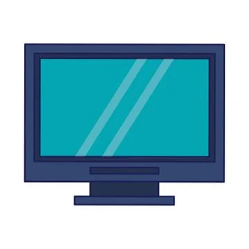 Computer screen techonlogy hardware blue lines Stock Illustration