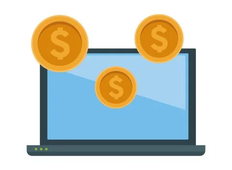 Computer screen techonology icon cartoon Stock-Illustration