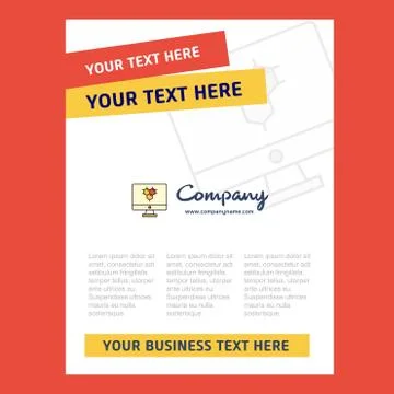 Computer screen  Title Page Design for Company profile ,annual report, presen Stock Illustration