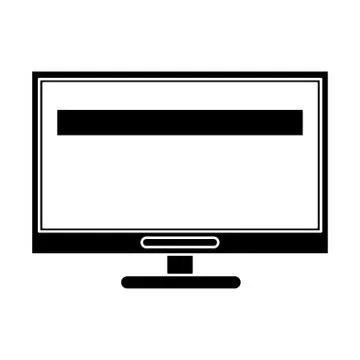Computer screen tool repair support pictogram Stock Illustration