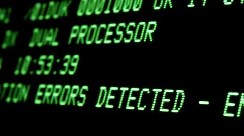 Computer screen / VDU close up - System Errors Detected message Stock Footage 41868703