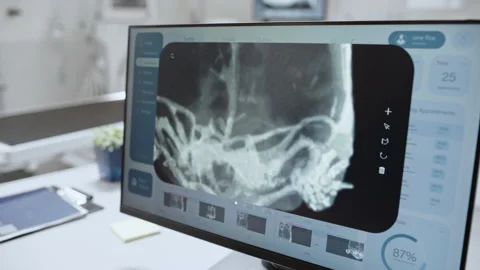 Computer Screen in Veterinary Clinic Stock Footage 232587594