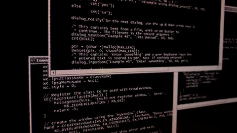 Computer Screen Web Code Stock Footage 82224452