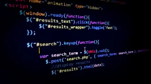 Computer Screen Web Code Stock Footage 82224507