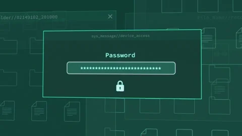 Computer screen window requesting password to access server or system incorrect 動画素材 332722830