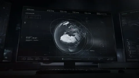 Computer screens and keyboards. Spying technology loading. Belarus analysis. Stock Footage 160091837