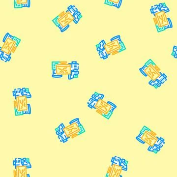 Computer screens around e waste pollution vector seamless pattern Illustrazione stock