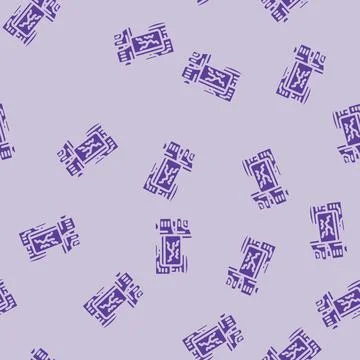 Computer screens around e waste pollution glyph vector seamless pattern Illustrazione stock