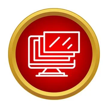 Computer screens layered icon for user interface design Stock-Illustration