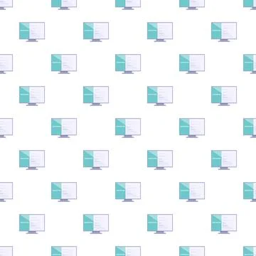 Computer screens showing online registration form pattern Stock Illustration
