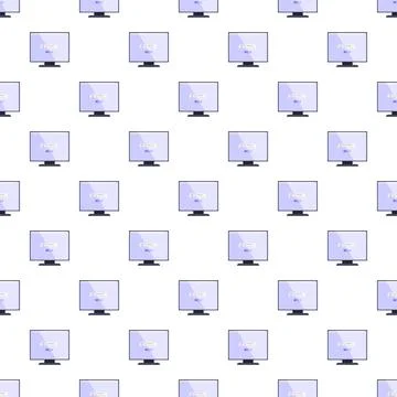 Computer screens showing password login page seamless pattern Illustrazione stock