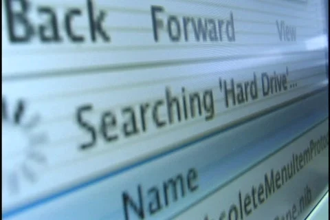 Computer Screenshot Searching Hard Drive 库存影片 297226